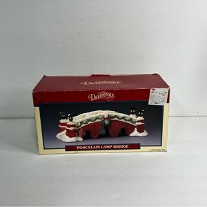 lemax dickensvale collectibles christmas porcelain lamp bridge 1992 box village
